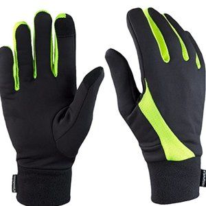 Running gloves with touch screen fingers